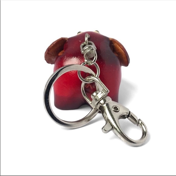 Genuine Leather Elephant Keychain - Picture 5 of 6